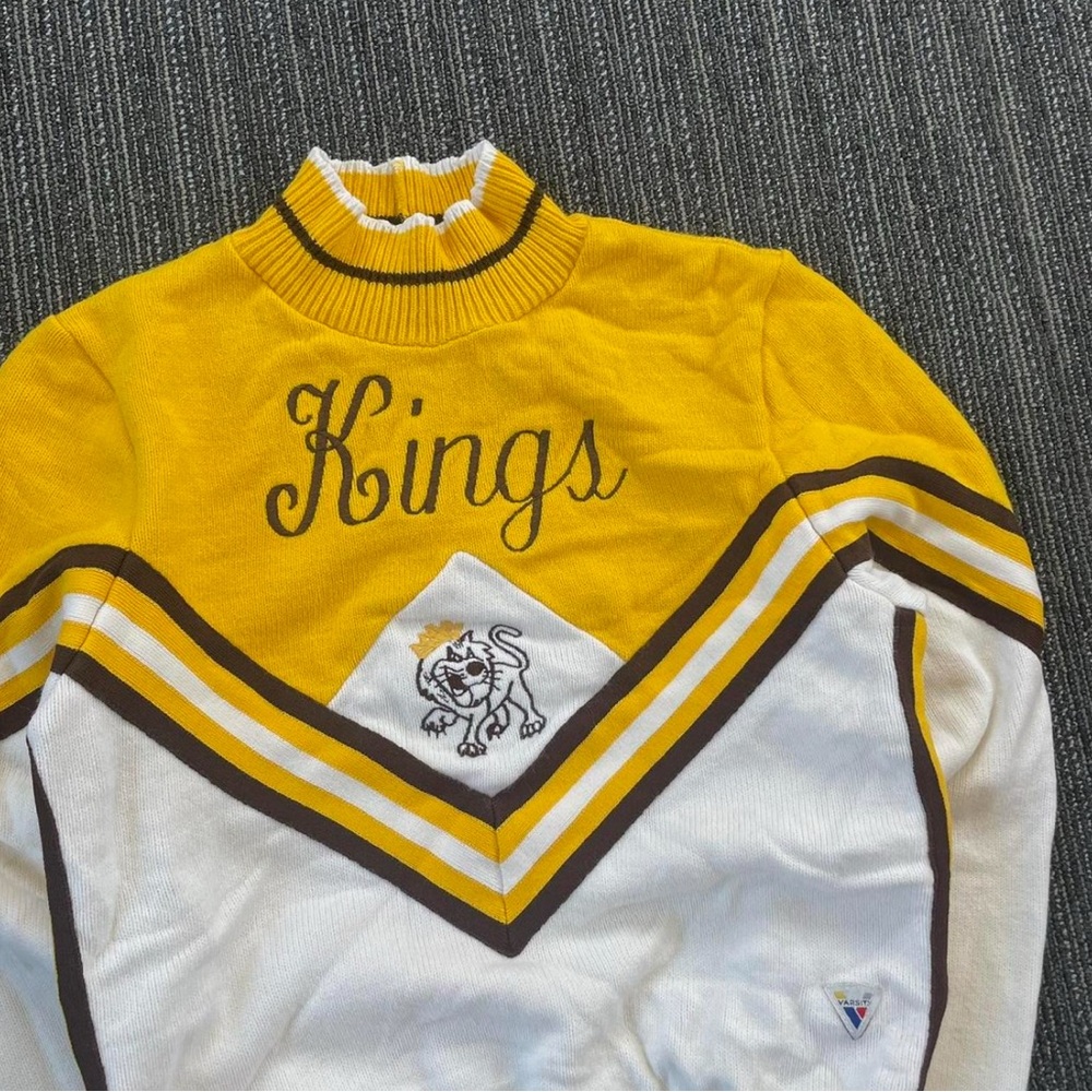 vintage 80s varsity kings cheerleader sweater